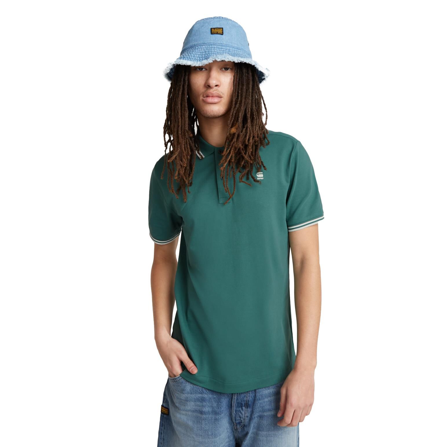 G Star Dunda Slim Stripe Polo Ballantynes Department Store